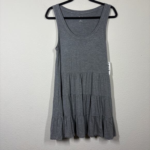 Jenni Intimates Size Small Sleeveless Tiered Chemise Dress Pewter Heather Gray - Picture 2 of 8